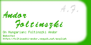 andor foltinszki business card